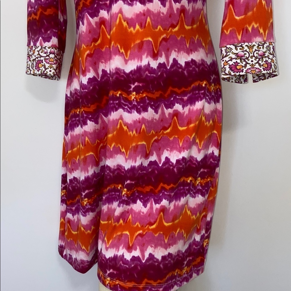 Vertigo Paris”Anjelne” Dress Floral Print Drawstring Neck Empire Line Sz M Nwot - Picture 4 of 7
